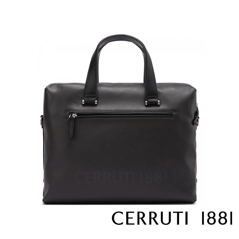 【Cerruti 1881】限量2折 頂級義大利小牛皮公事包肩背包 全新專櫃展示品(5334M)