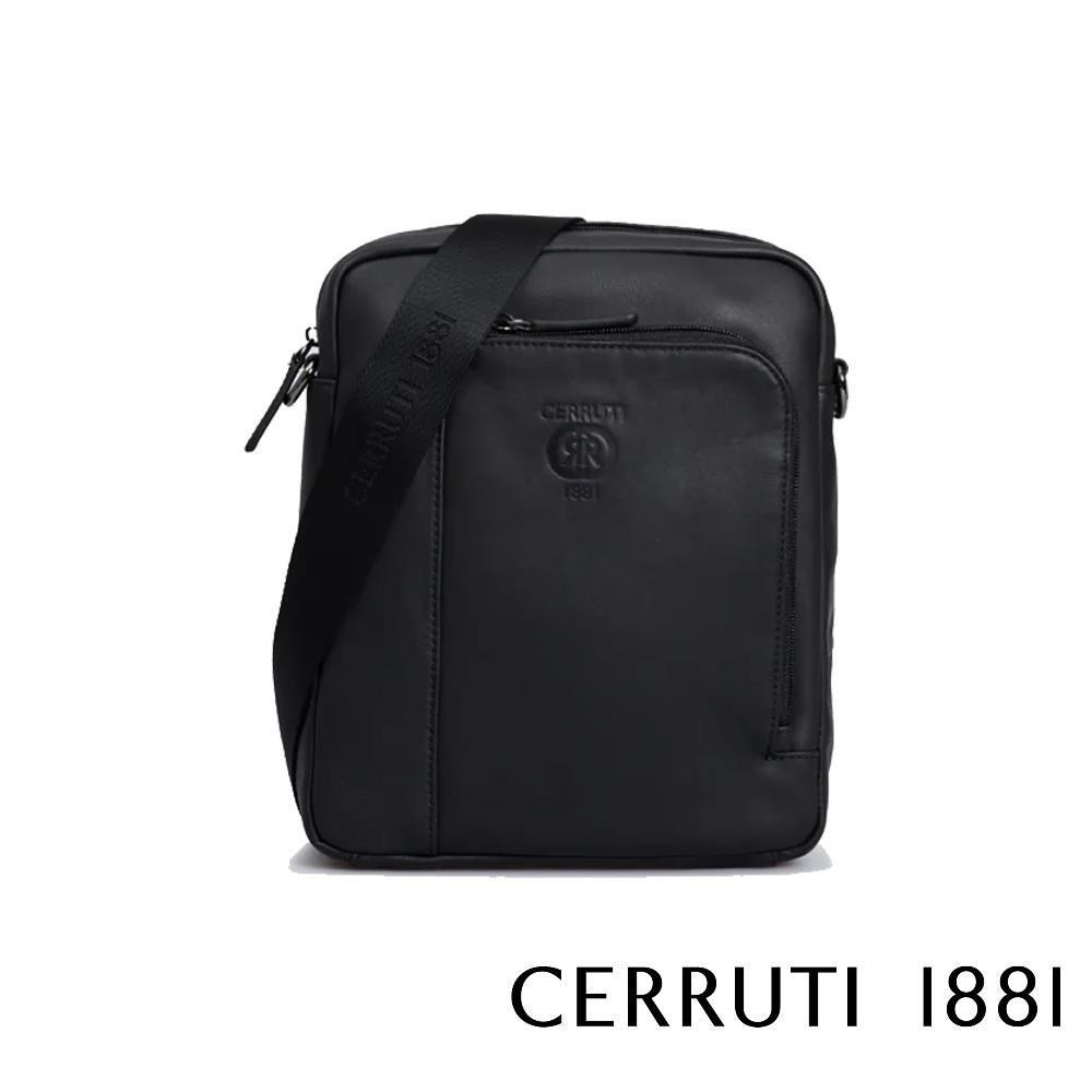 【Cerruti 1881】限量2折 頂級小牛皮肩背包 全新專櫃展示品(6309M)