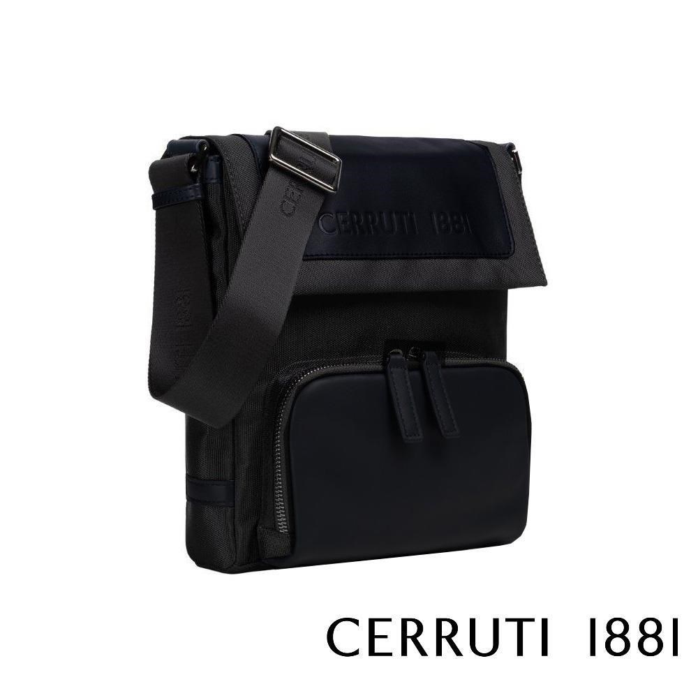【Cerruti 1881】限量2折 義大利頂級肩背包 全新專櫃展示品(黑色6278N)