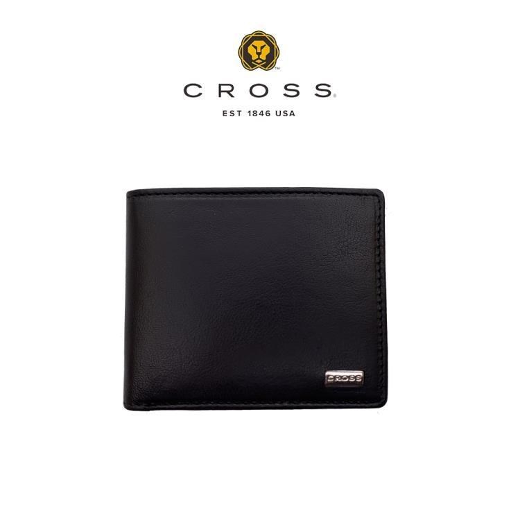 【CROSS】限量2折 頂級NAPPA小牛皮8卡皮夾 艾維斯系列 (黑色 全新專櫃展示品)