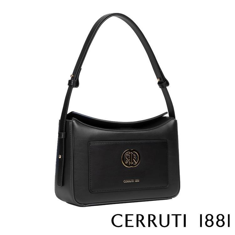 【Cerruti 1881】限量2折 頂級義大利小牛皮肩背包 全新專櫃展示品(5636M)