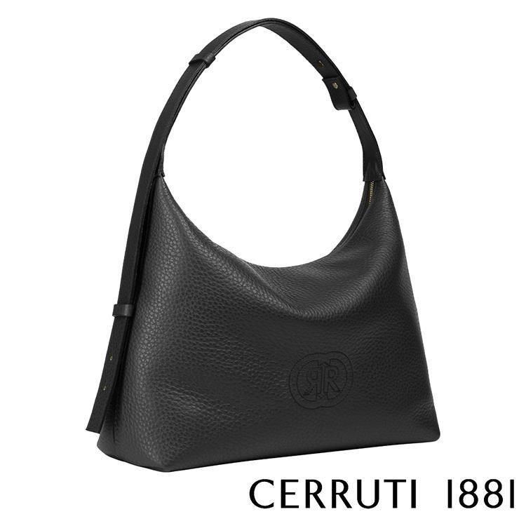 【Cerruti 1881】限量2折 頂級義大利小牛皮肩背包 全新專櫃展示品(5572M)