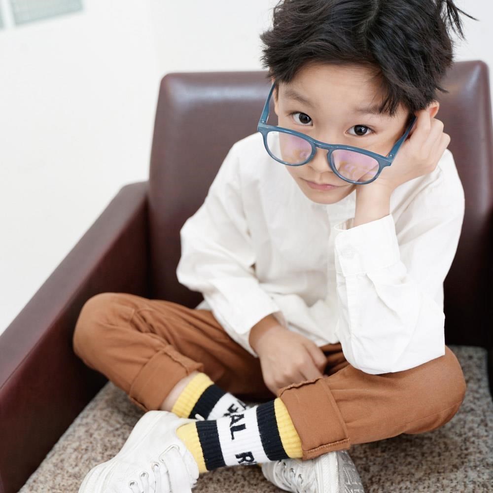 LEFOON ＿ Kids computer glasses 細框 兒童抗藍光眼鏡 - 透亮灰藍