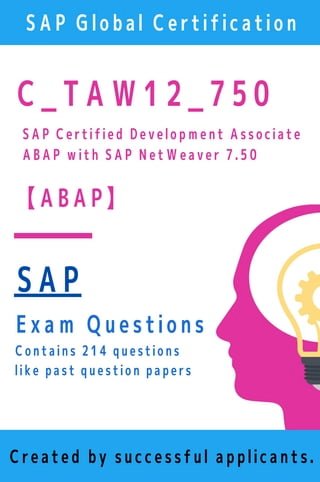 [SAP] C_TAW12_750 Exam Questions [ABAP](Kobo/電子書)