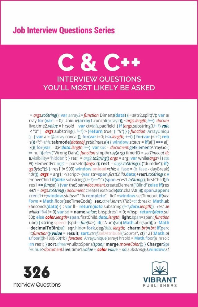 C & C++ Interview Questions You'll Most Likely Be Asked - PChome 24h書店