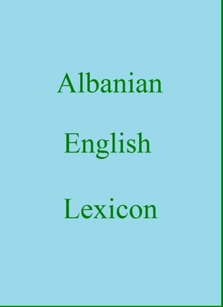 Albanian English Lexicon(Kobo/電子書)