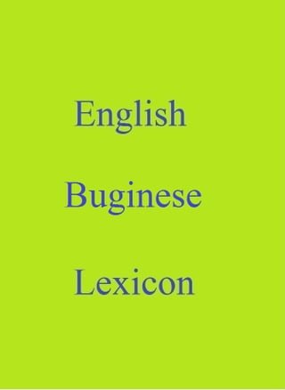 English Buginese Lexicon(Kobo/電子書)