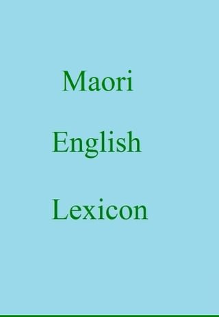 Maori English Lexicon(Kobo/電子書)