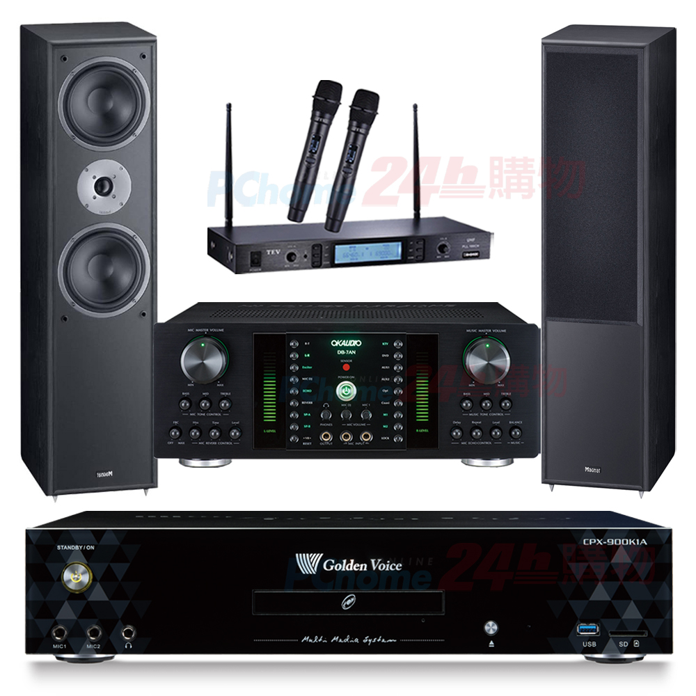 金嗓 CPX-900 K1A伴唱機 4TB+DB-7AN擴大機+TR-5600無線麥克風+Monitor supreme 802喇叭