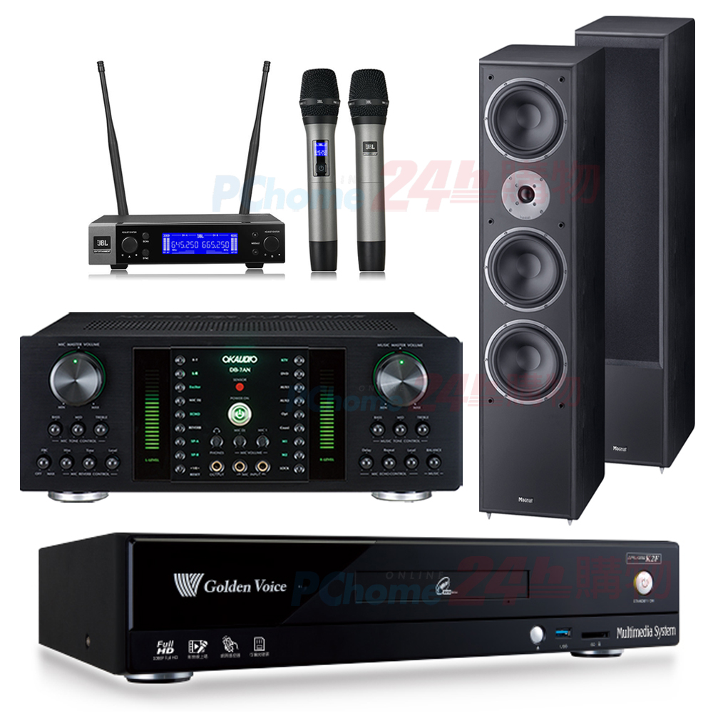 金嗓 CPX-900 K2F伴唱機 4TB+DB-7AN擴大機+JBL VM200無線麥克風+Monitor supreme 1002喇叭