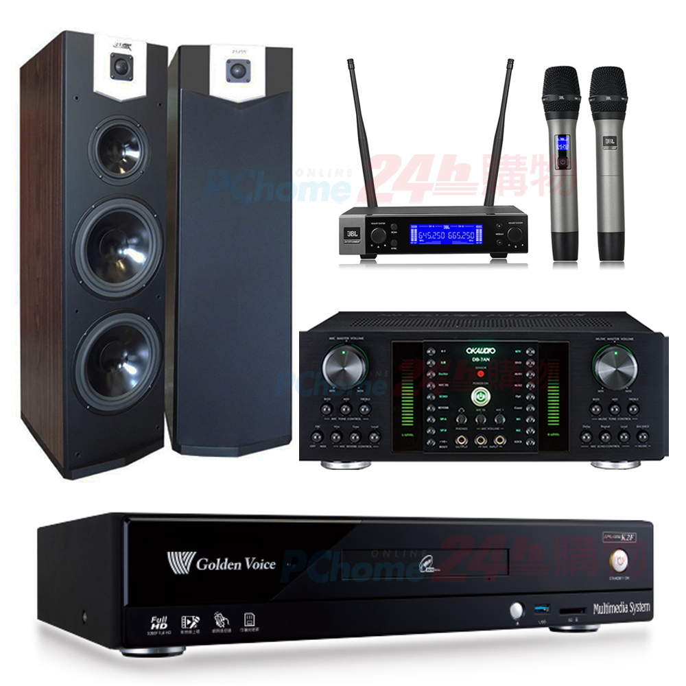 金嗓 CPX-900 K2F伴唱機 4TB+DB-7AN擴大機+JBL VM200無線麥克風+SUGAR SK-800V喇叭