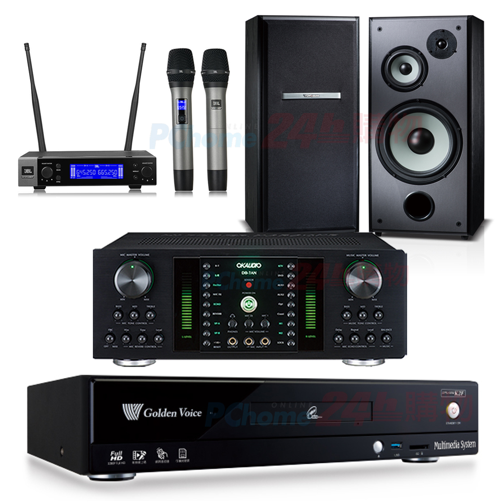 金嗓 CPX-900 K2F伴唱機 4TB+DB-7AN擴大機+JBL VM200無線麥克風+TDF M-103喇叭