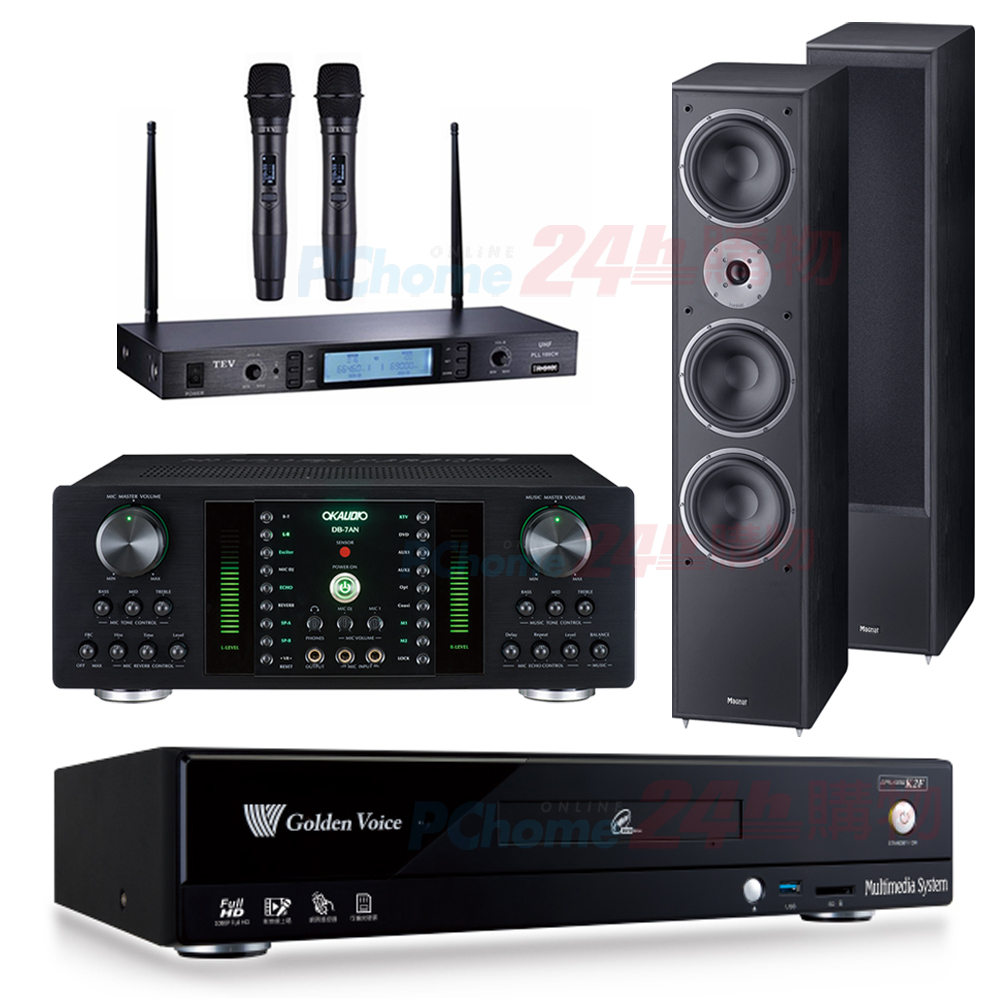 金嗓 CPX-900 K2F伴唱機 4TB+DB-7AN擴大機+TR-5600無線麥克風+Monitor supreme 1002喇叭