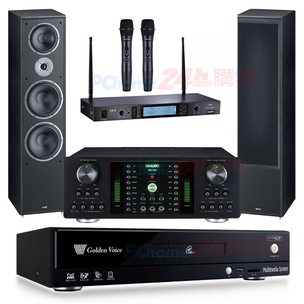 金嗓 CPX-900 K2F伴唱機 4TB+DB-7AN擴大機+TR-5600無線麥克風+Monitor supreme 2002喇叭