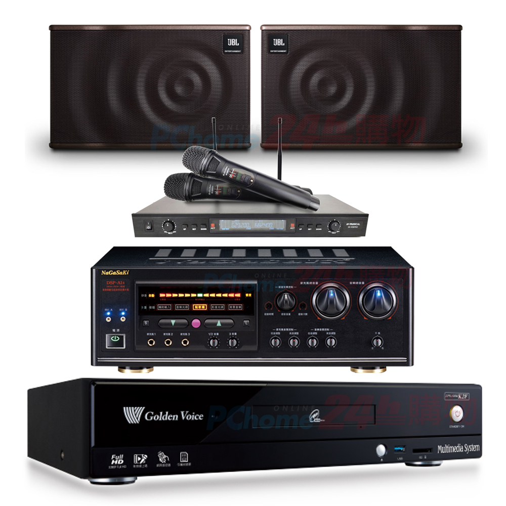 金嗓 CPX-900 K2F伴唱機 4TB+DSP-A1II擴大機+SR-889PRO無線麥克風+JBL MK08喇叭