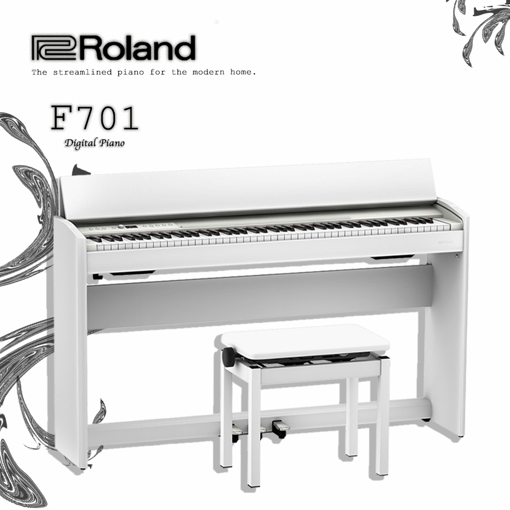 『Roland F701 白色』掀蓋式數位鋼琴/2021新款/公司保固貨