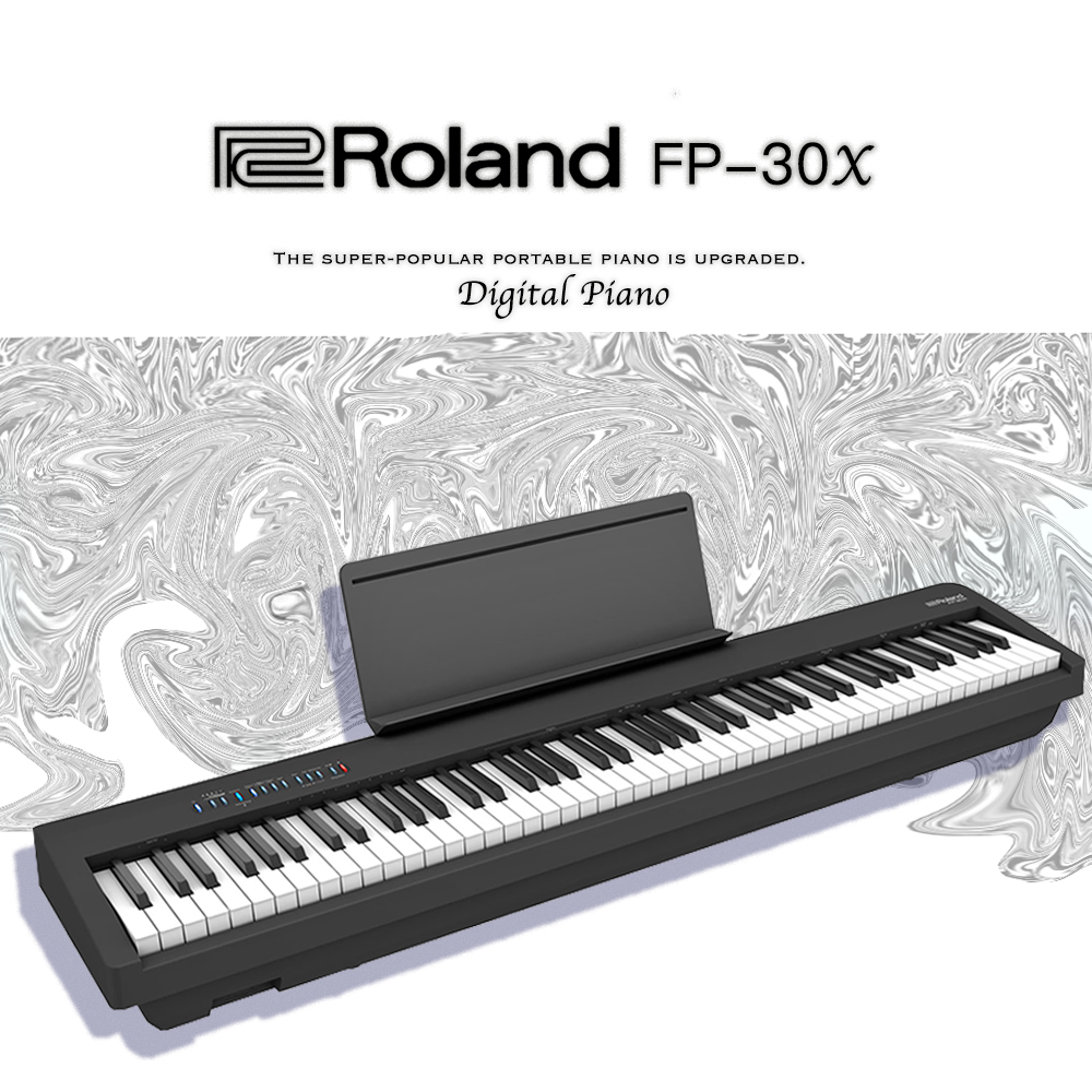 『Roland樂蘭』FP-30X單琴款 熱銷88鍵數位鋼琴 黑色 / 公司保固貨