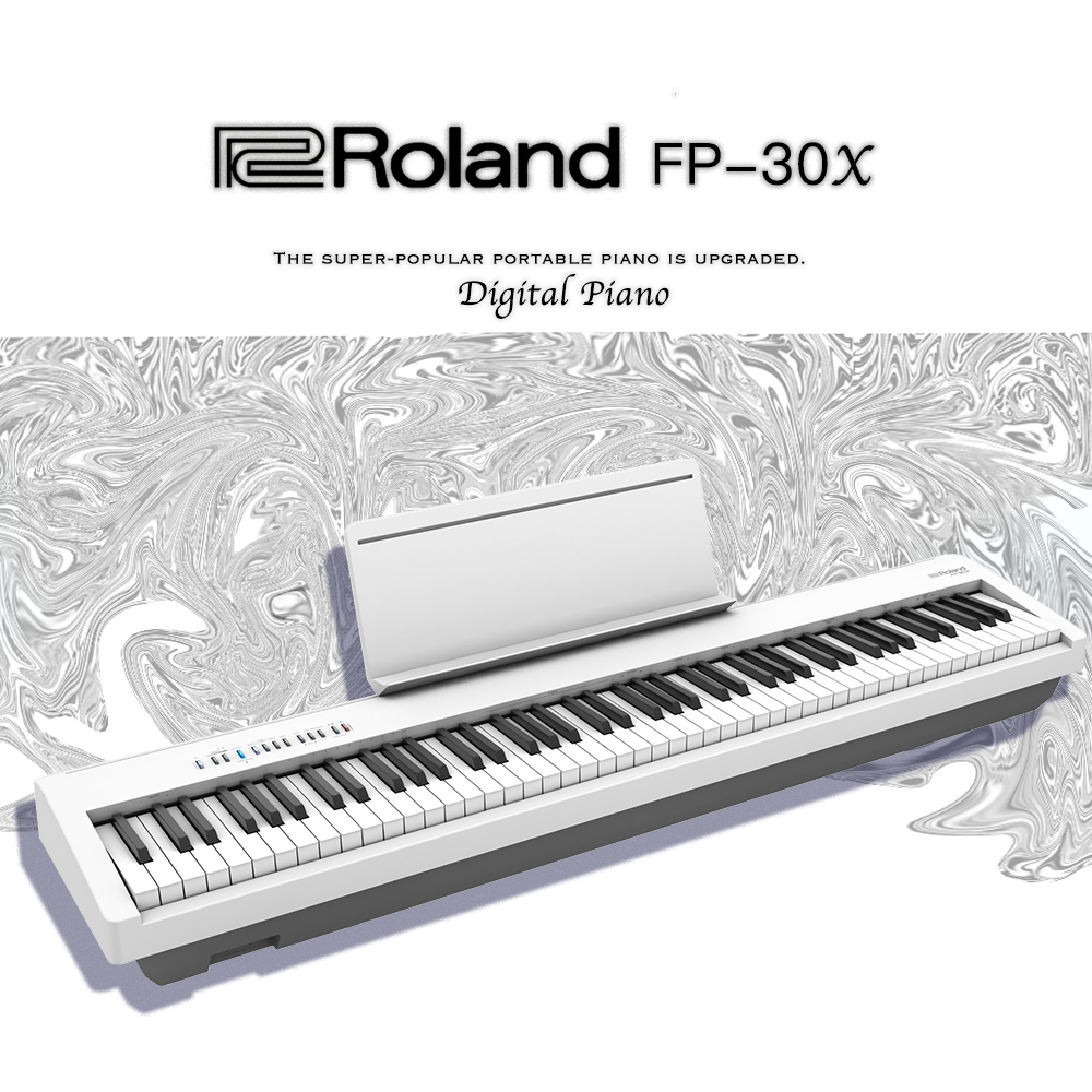 『Roland樂蘭』FP-30X單琴款 熱銷88鍵數位鋼琴 白色 / 公司保固貨