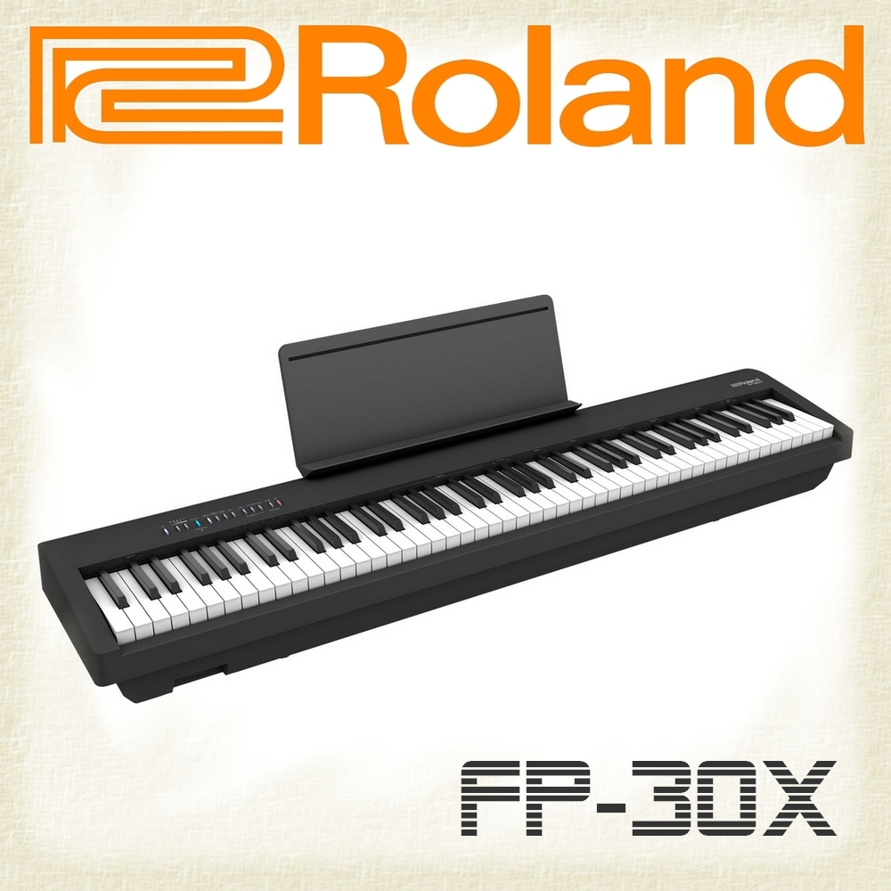 『Roland樂蘭』FP-30X單琴款 熱銷88鍵數位鋼琴 黑色 / 公司貨保固