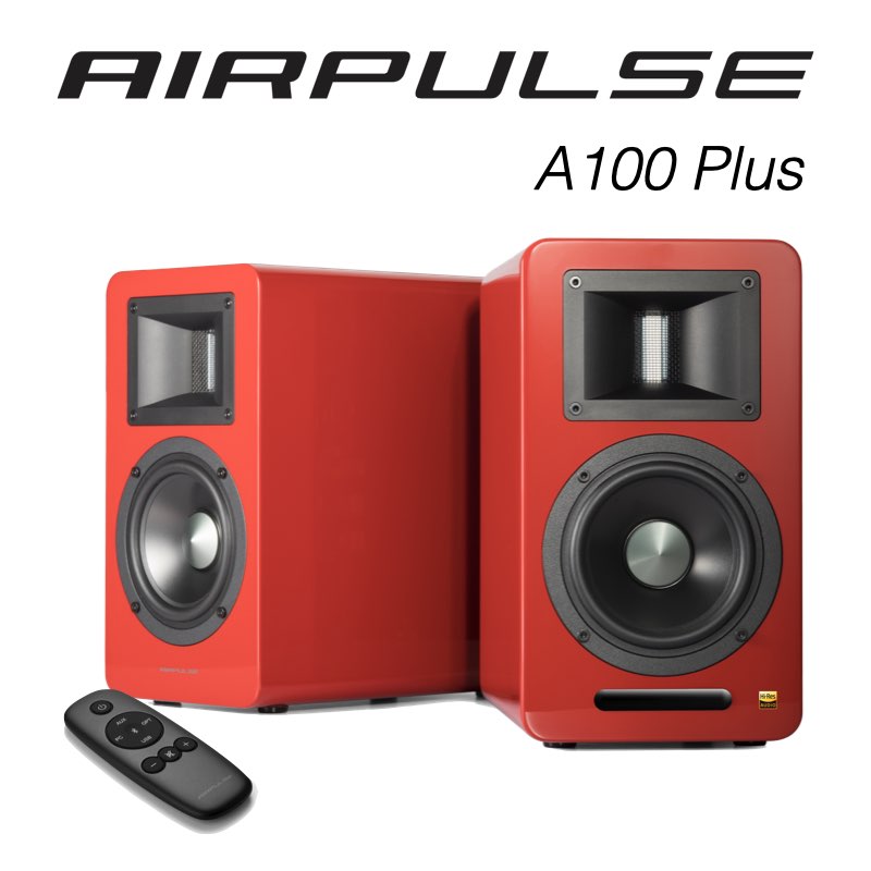 AIRPULSE A100 Plus 主動式音箱(紅)