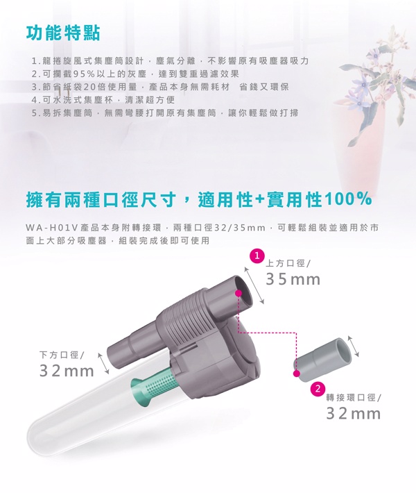 Wonder旺德萬用免紙袋集塵筒wa H01v Pchome 24h購物