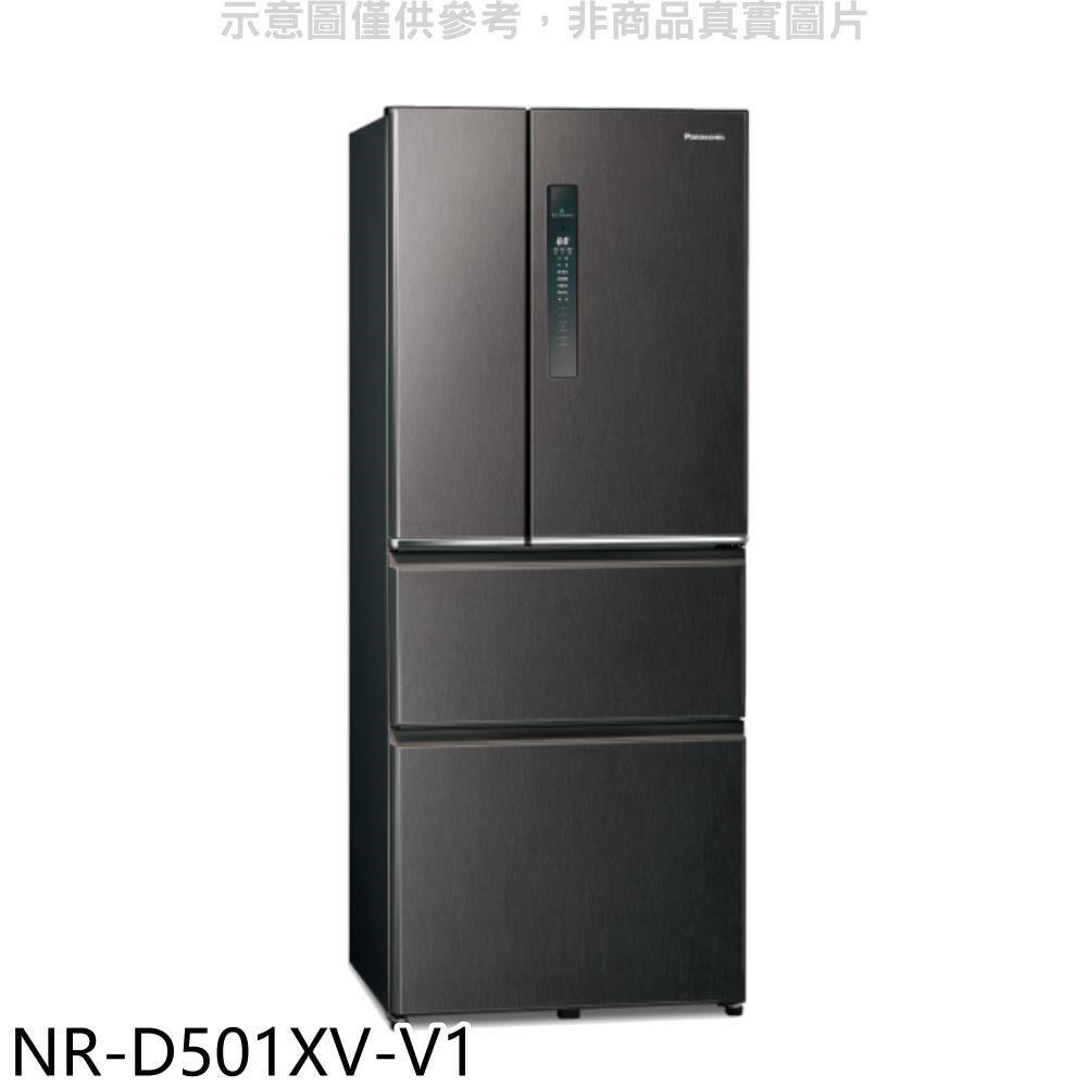 Panasonic國際牌【NR-D501XV-V1】500公升四門變頻絲紋黑冰箱(含標準安裝)