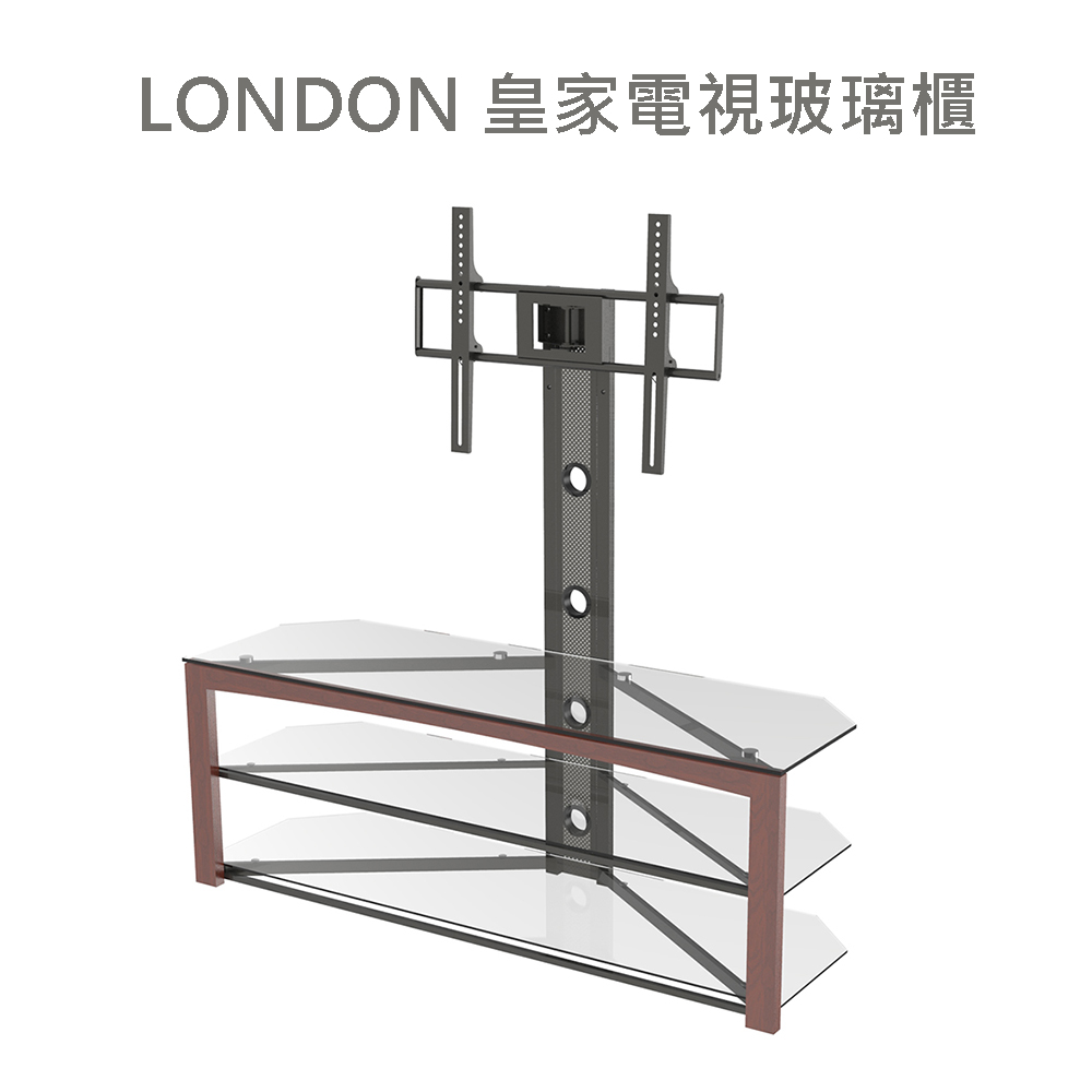 【HomeMax】LONDON 皇家玻璃電視架/電視櫃/玻璃層架/電視掛架/台灣製造/適用32吋~100吋