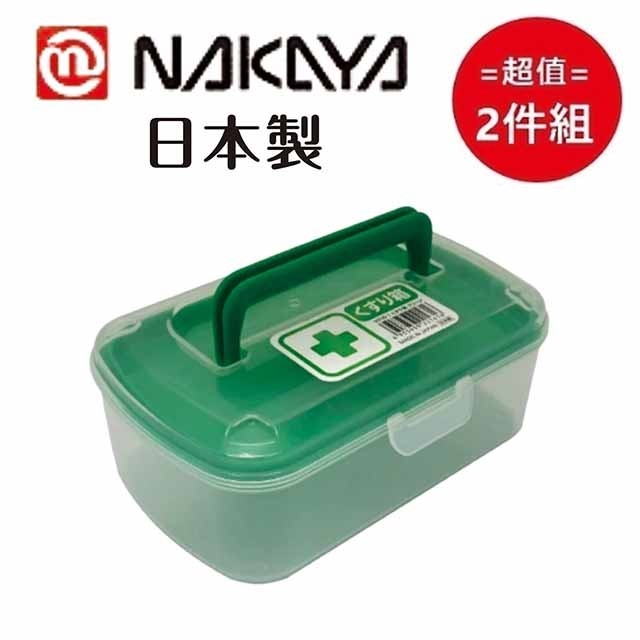 日本製【NAKAYA】醫藥箱 綠色 超值兩件組