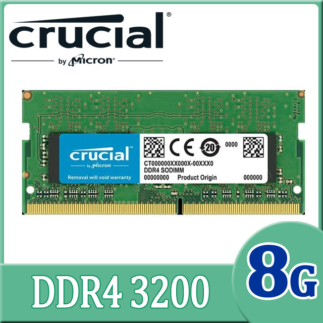 Micron Crucial 美光 DDR4 3200 8GB 筆記型電腦記憶體