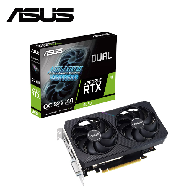 ASUS Dual GeForce RTX 3050 V2 OC Edition 8GB GDDR6 顯示卡