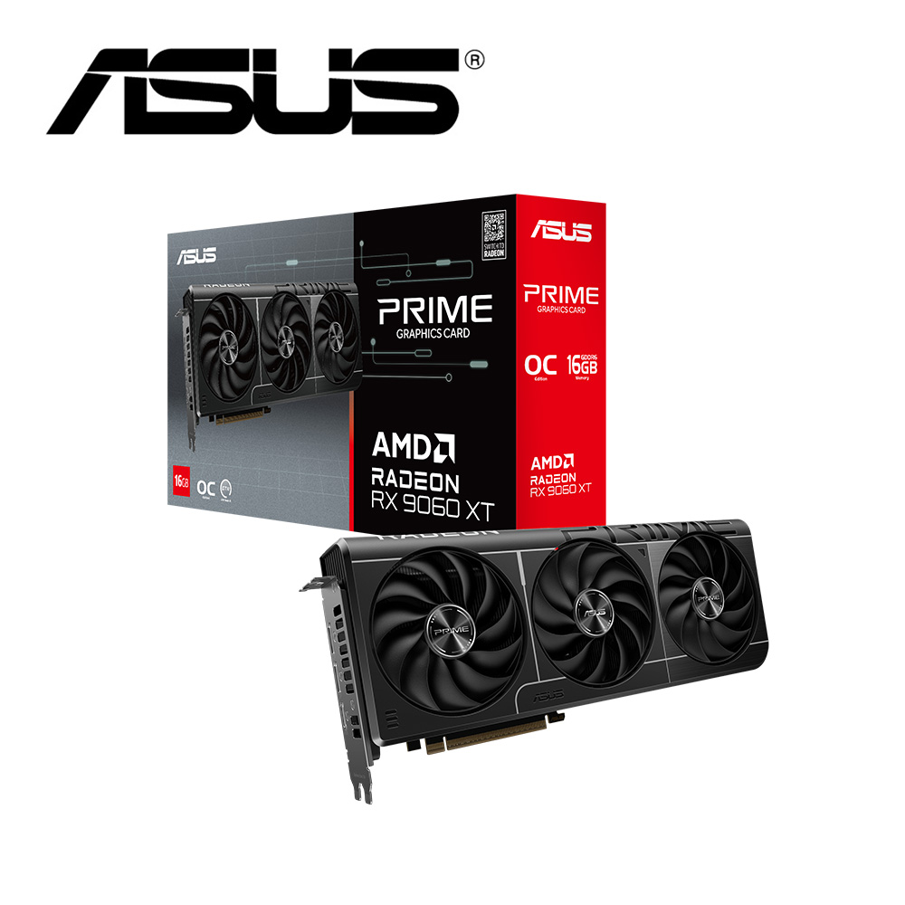 ASUS 華碩DUAL-RX9060XT-16G 顯示卡+華碩PRIME 750W 金牌電供- PChome