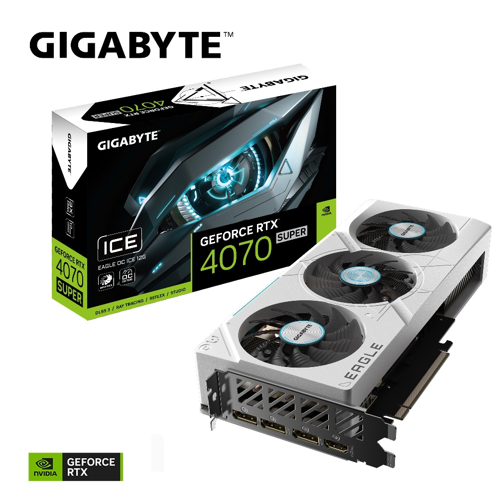 技嘉 GeForce RTX 4070 SUPER EAGLE OC ICE 12G 顯示卡