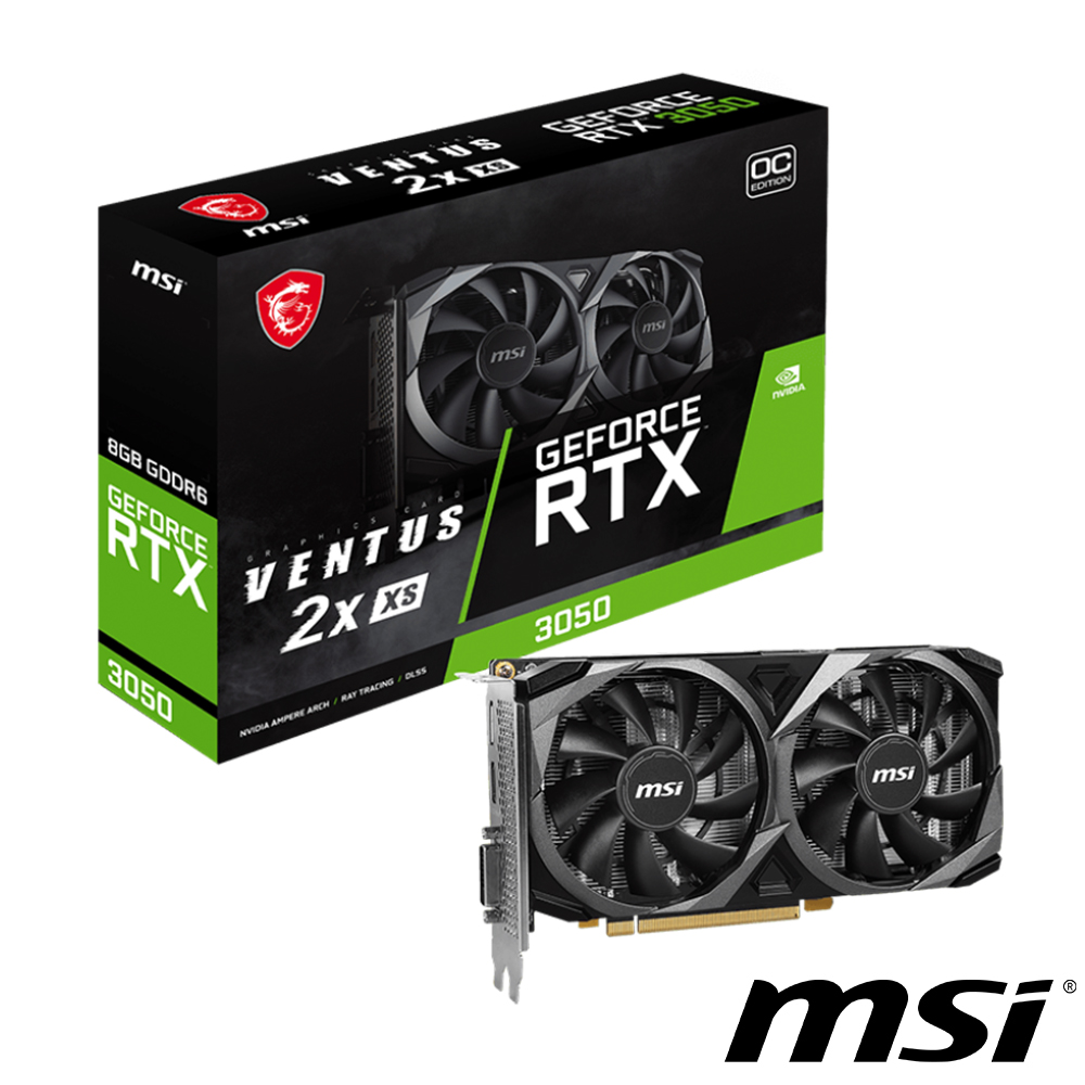 MSI 微星GeForce RTX 3050 AERO ITX 8G OCV1 顯示卡- PChome 24h購物