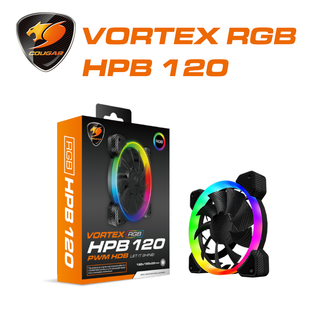 【COUGAR 美洲獅】VORTEX RGB HPB 120 散熱風扇