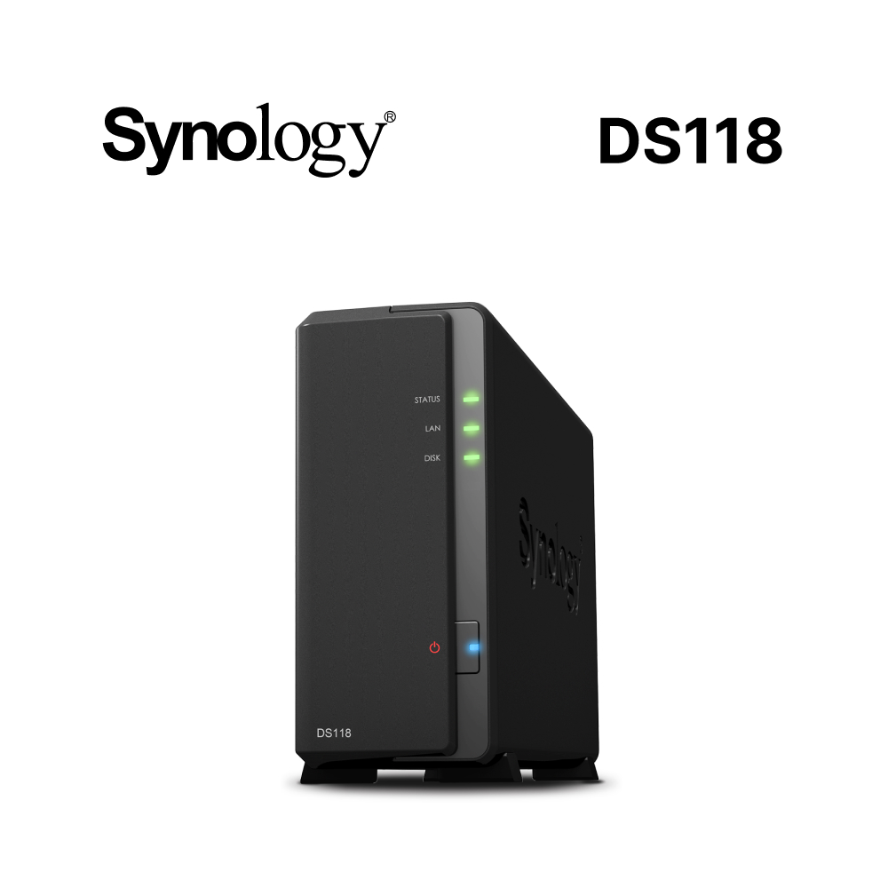 Synology 群暉科技 DiskStation DS118 (1Bay/Realtek/1GB) NAS 網路儲存伺服器