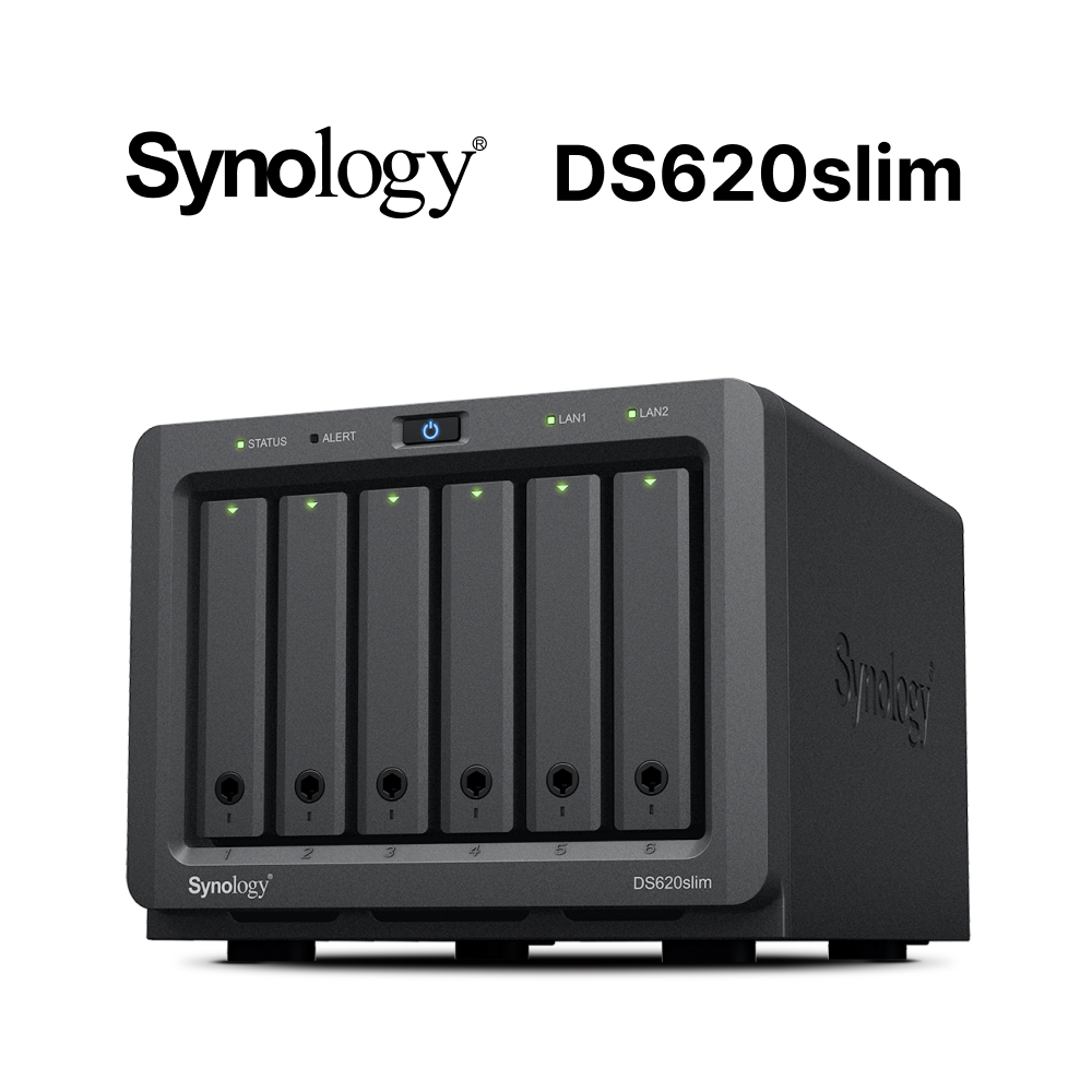 Synology 群暉科技 DiskStation DS620slim (6Bay/Intel/6GB) NAS 網路儲存伺服器