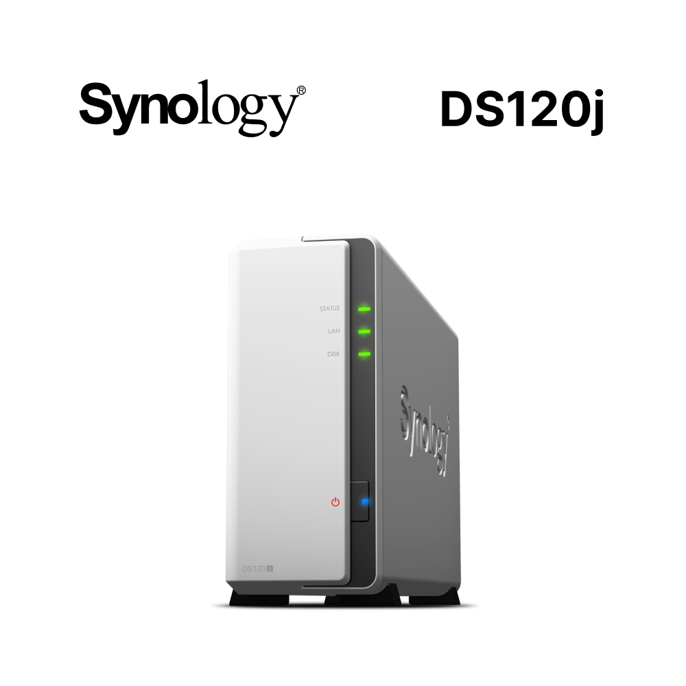 [WD 紅標Plus 8TB*2 Synology DS120j NAS (1Bay/Marvell雙核/512MB)
