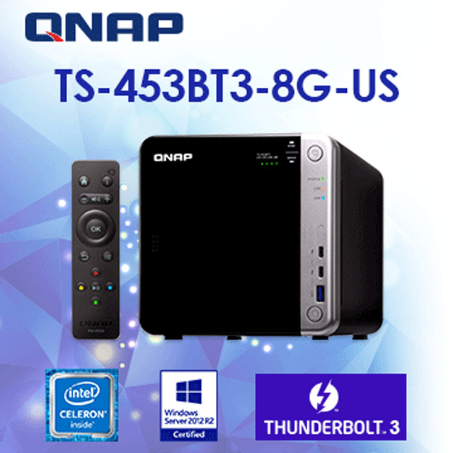 [Seagate NAS碟(3年保) 8TB*2 QNAP TS-453BT3-8G NAS (4Bay/Intel/8GB)