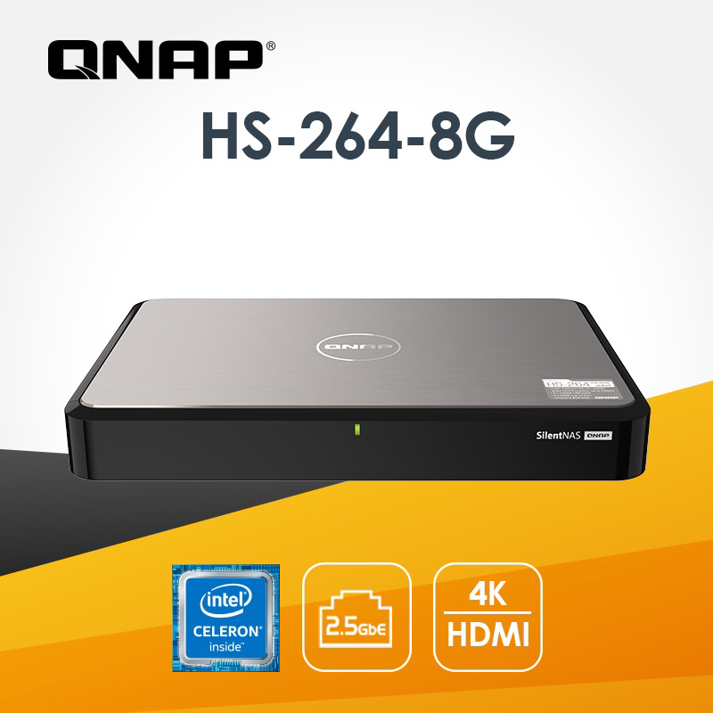 QNAP(キューナップ) HS-264 FAN レス 設計 の マルチメディア 向け NAS