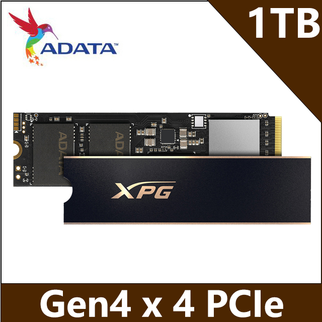 威剛ADATA XPG GAMMIX S70 PRO 1TB PCIe 4.0 M.2 2280固態硬碟/五年保