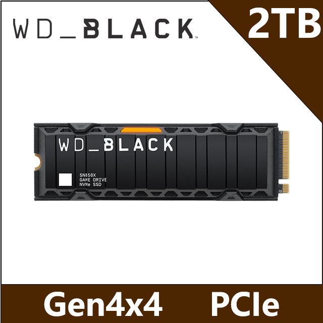 WD 黑標 SN850X 2TB M.2 NVMe PCIe SSD固態硬碟(WDS200T2XHE)(配備散熱片)