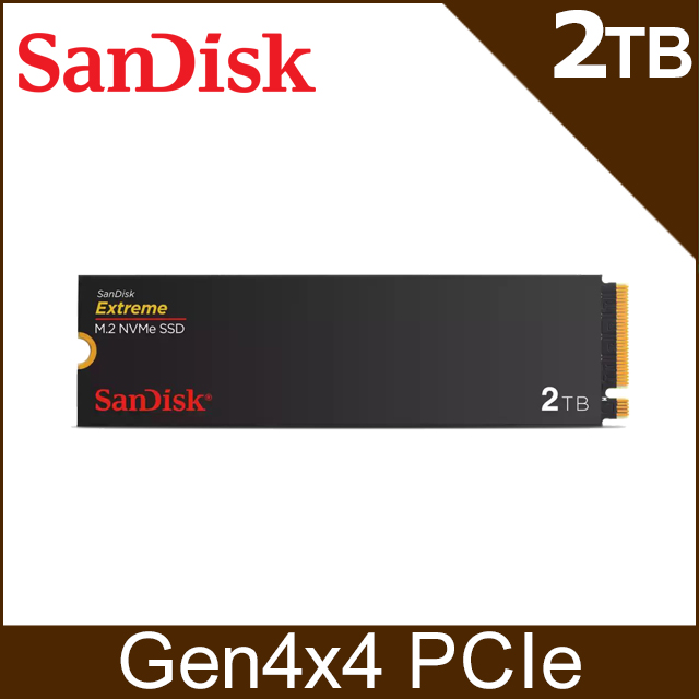 SanDisk Extreme 2TB M.2 2280 PCIe Gen4x4 SSD固態硬碟
