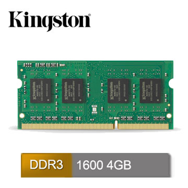 Kingston 4GB DDR3L 1600 筆記型記憶體(低電壓1.35V)