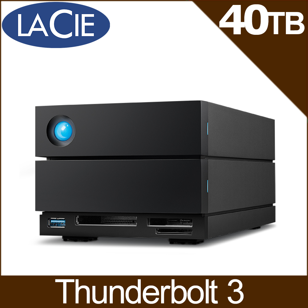 LaCie 2big Dock 40TB Thunderbolt 3 外接硬碟(STLG40000400)