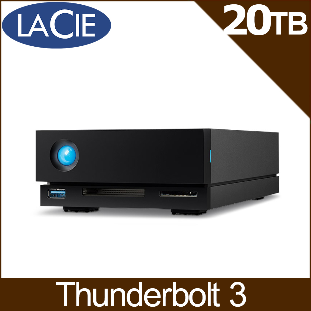 LaCie 1big Dock 20TB Thunderbolt3 3.5吋外接硬碟(STHS20000800)