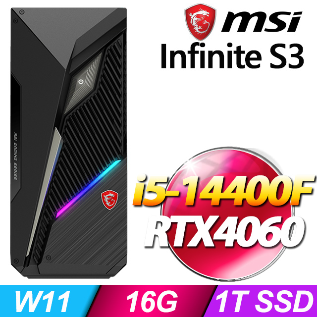 MSI Infinite S3 14NUC5-1468TW(i5-14400F/16G/1T SSD/RTX4060-8G/W11)