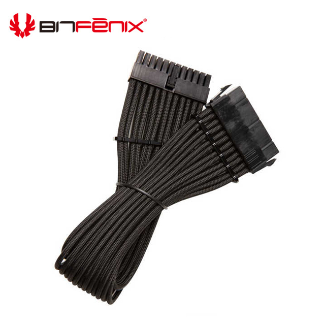 BitFenix 火鳥科技 Alchemy Aluminum Combs 24pin ATX 延長線 (黑)