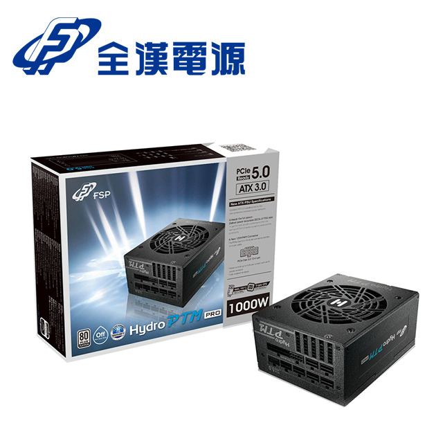 FSP 全漢HPT2-1000M,GEN5/Hydro PTM PRO ATX3.0 (PCIe5.0) 1000W 80PLUS 白金牌電源供應器-  PChome 24h購物