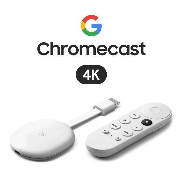 Google Chromecast with Google TV 4K電視盒-第四代 原廠公司貨-白色