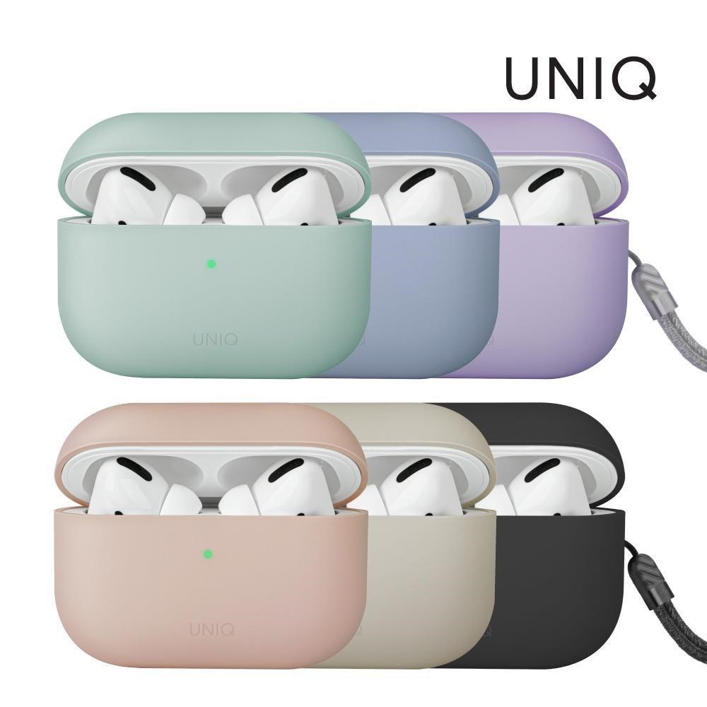 UNIQ Lino AirPods Pro 2 素色簡約液態矽膠藍牙耳機保護套(附掛繩)